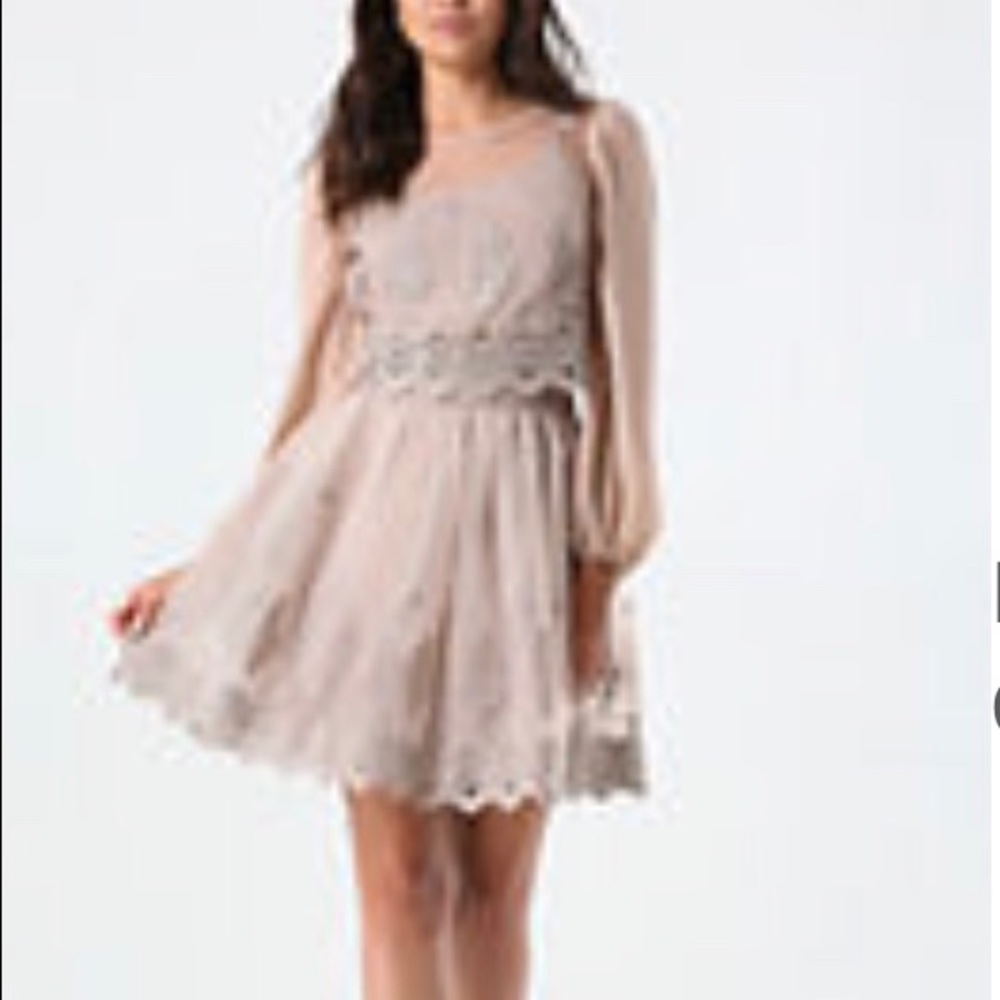 NWT Bebe 2-pc set eyelet top+ eyelet circle skirt